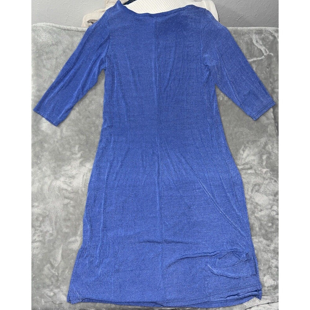 Carolyn Strauss Collection Vintage 80s Womens M Sheer Dress Nylon Knit Stretch - Picture 2 of 9